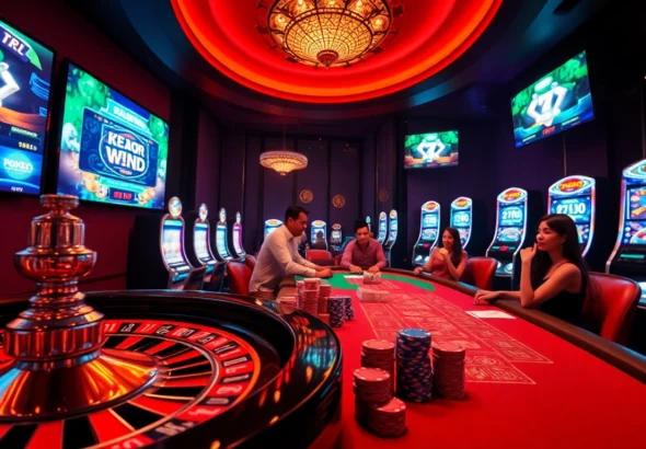 Experience the excitement of 789f.com as players win big at vibrant casino tables featuring roulette, cards, and chips.