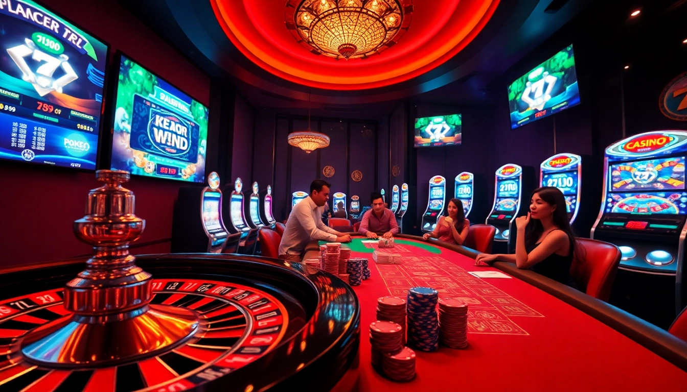 Experience the excitement of 789f.com as players win big at vibrant casino tables featuring roulette, cards, and chips.