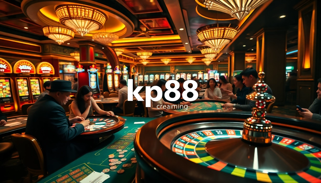 Experience kp88 live casino thrills with players at poker and slot games.